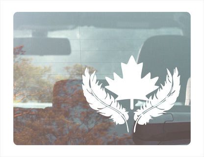 Canadian pride White Vinyl Decal Sticker