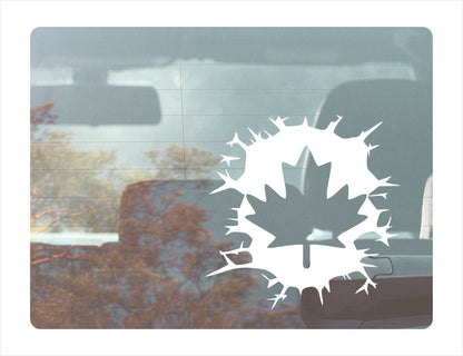 Canadian maple leaf White Vinyl Decal Sticker
