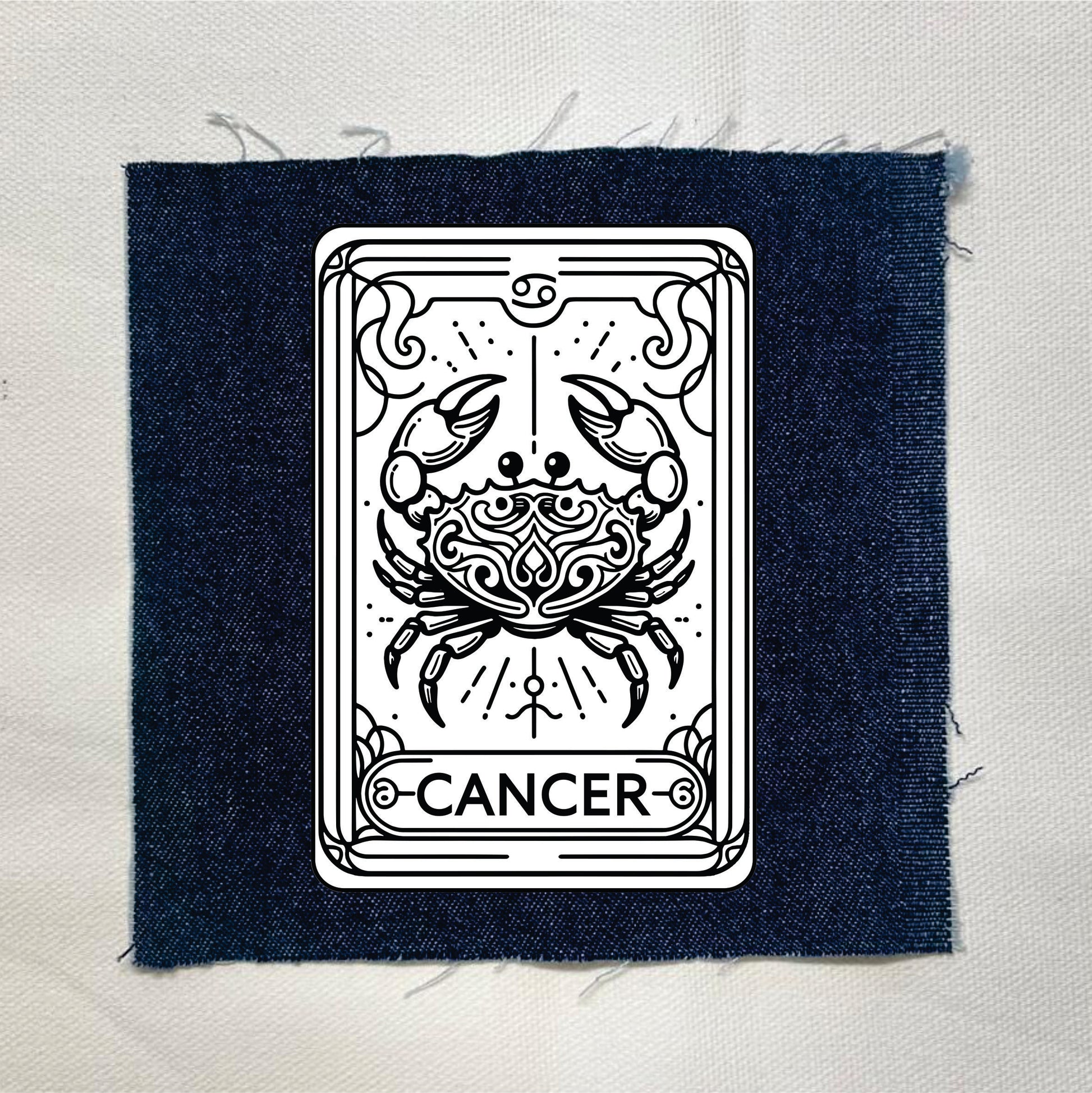 Cancer Zodiac Dark Denin Patch