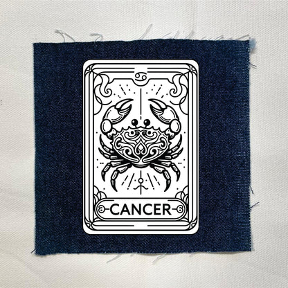Cancer Zodiac Dark Denin Patch