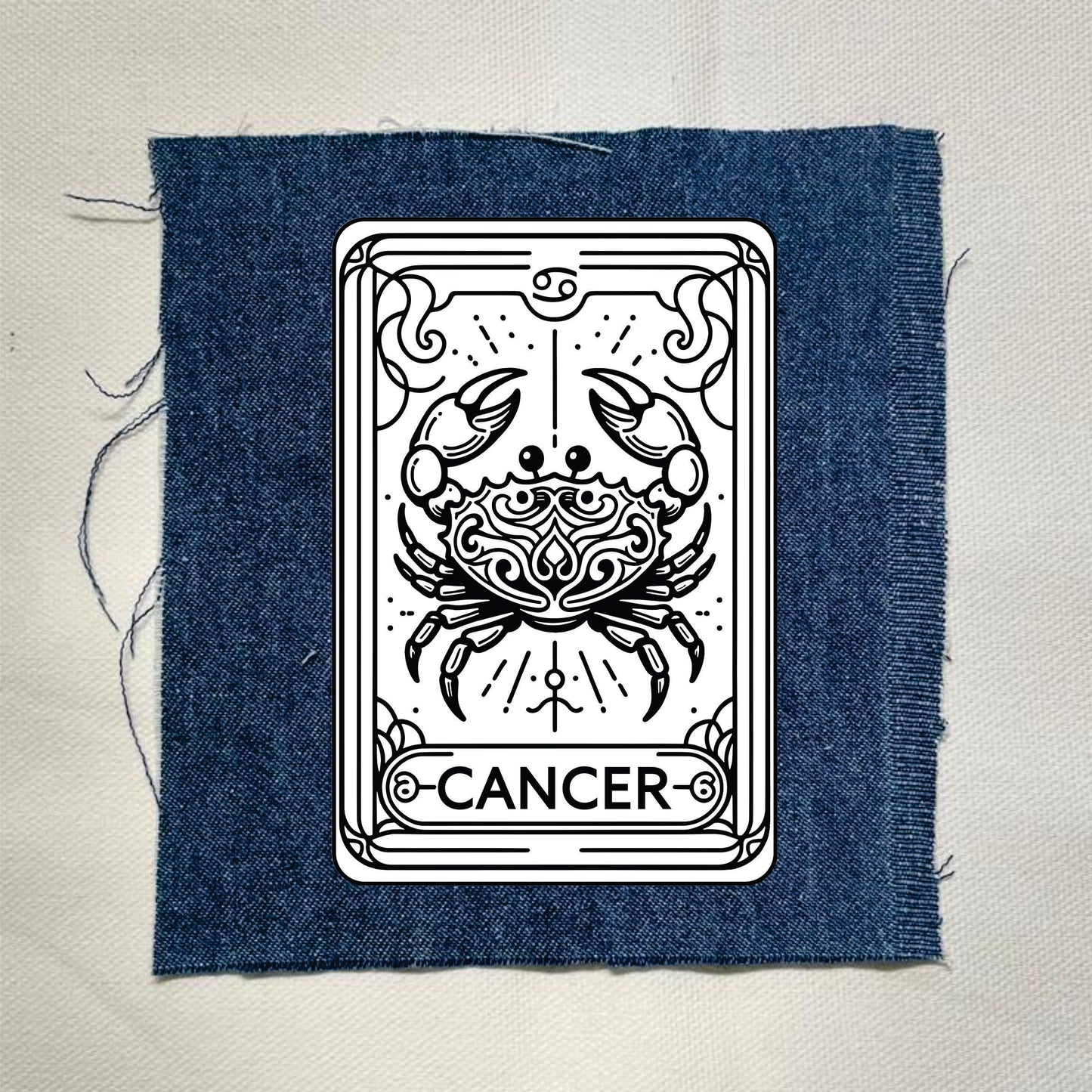 Cancer Zodiac Light Denin Patch