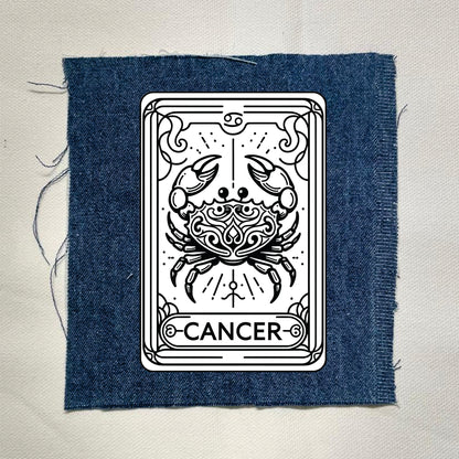 Cancer Zodiac Light Denin Patch