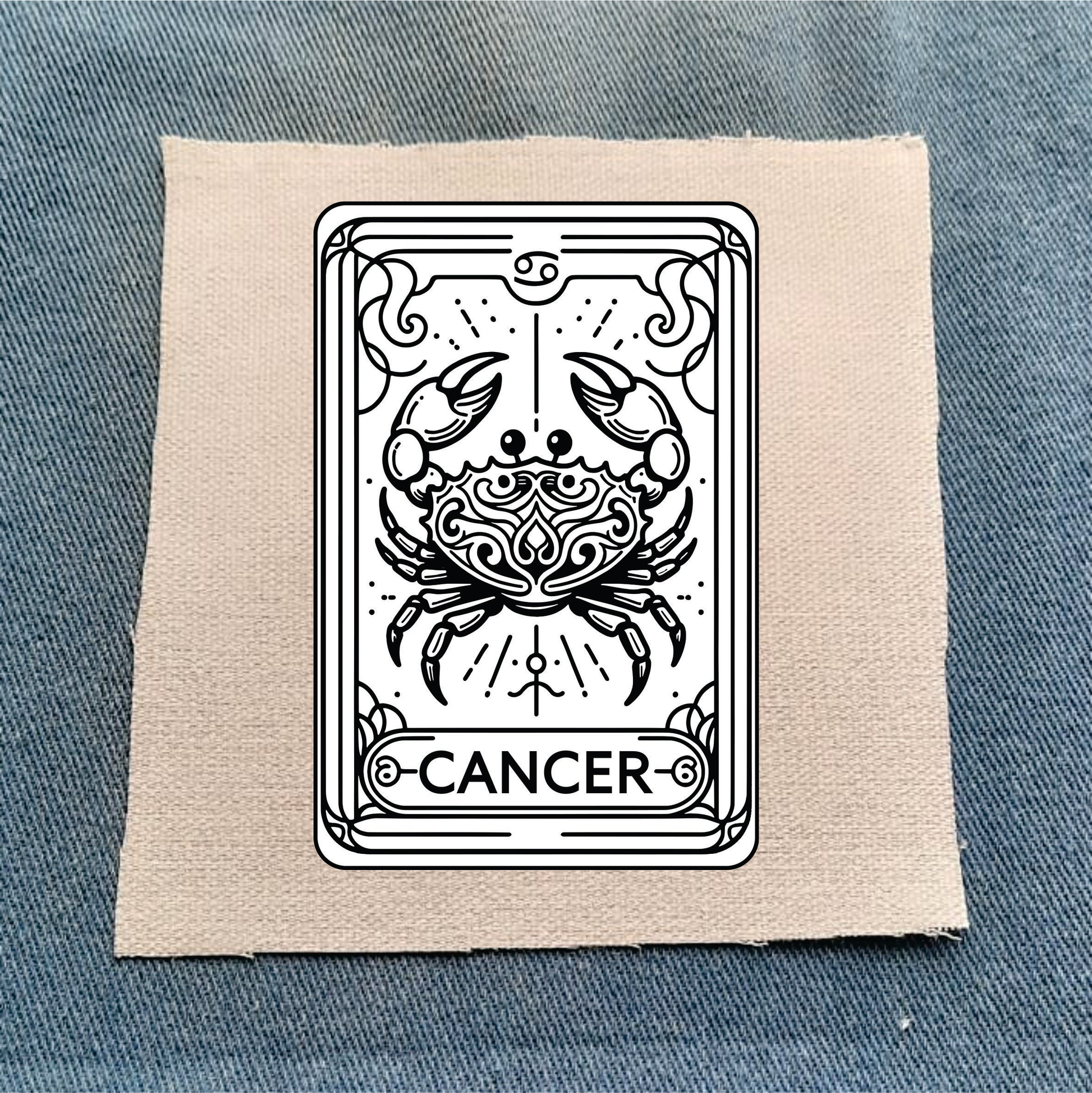 Cancer Zodiac White Patch