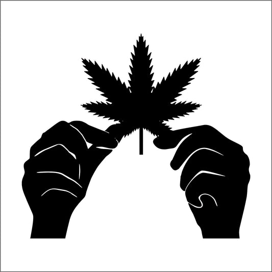 MARIJUANA LEAF hands Vinyl Decal Sticker