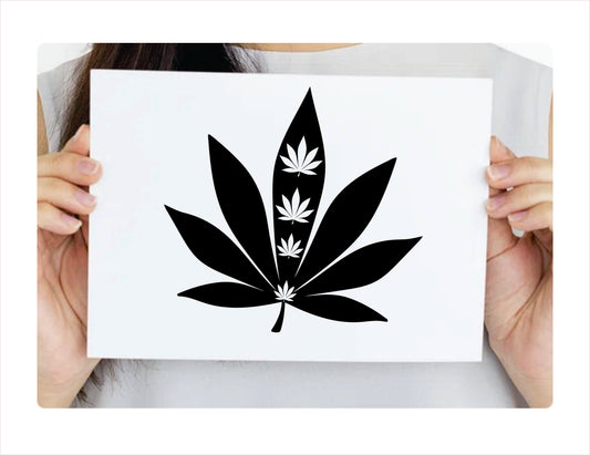MARIJUANA WEED Cannabis leaf Vinyl Decal Sticker  FREE shipping