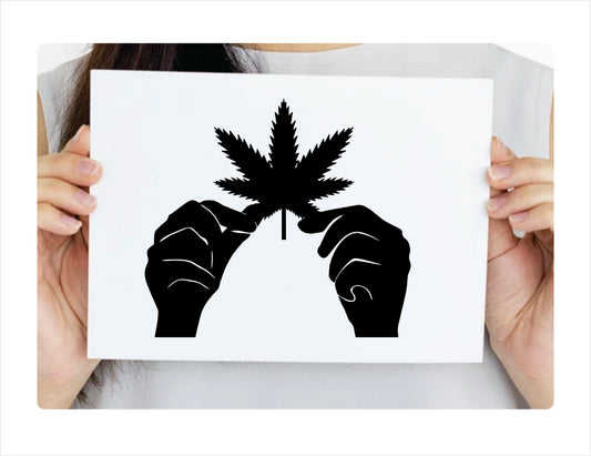 MARIJUANA LEAF hands Vinyl Decal Sticker FREE shipping