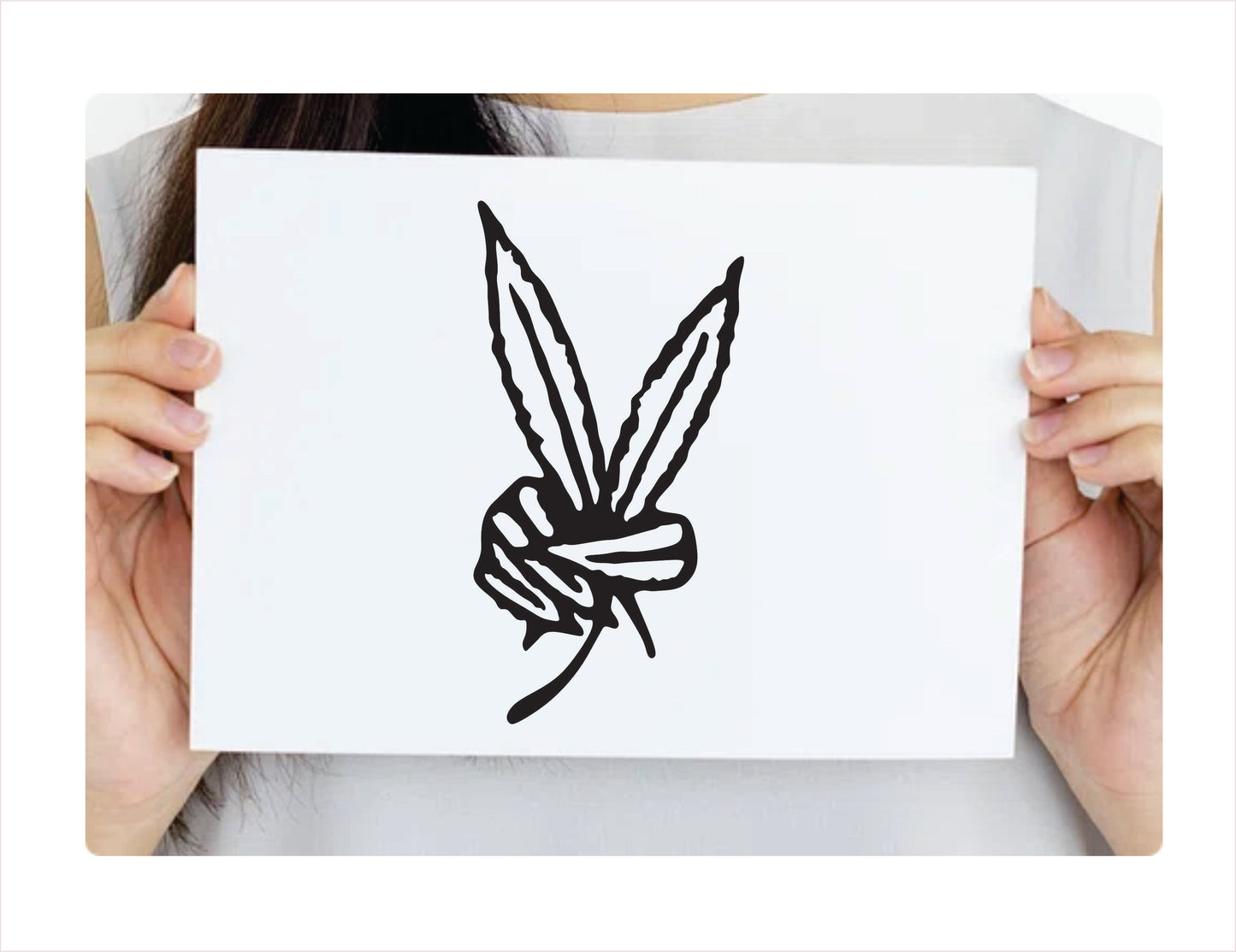 Cannabis Peace Black Vinyl Decal Sticker