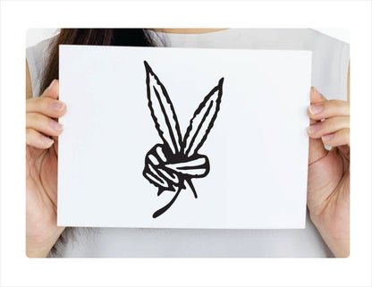 Cannabis Peace Black Vinyl Decal Sticker