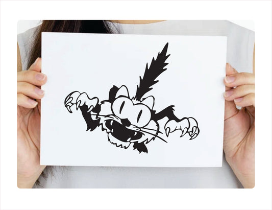 Cat jumping Vinyl Decal Sticker  FREE shipping