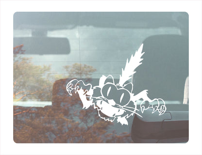 Cat jumping Vinyl Decal Sticker  FREE shipping