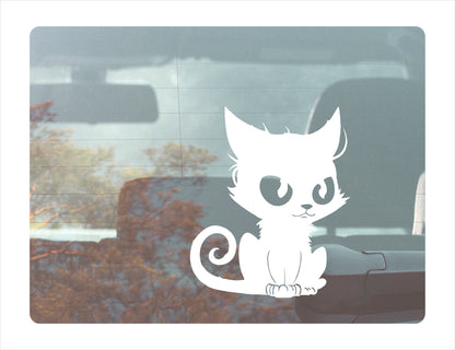 Cute Black Cat Vinyl Decal Sticker FREE shipping