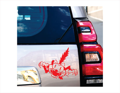 Cat jumping Vinyl Decal Sticker  FREE shipping