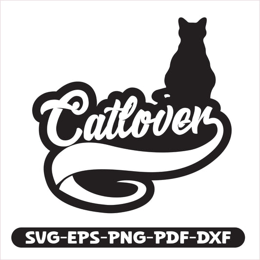 Cat Lover SVG EPS PNG PDF DXF Cutting