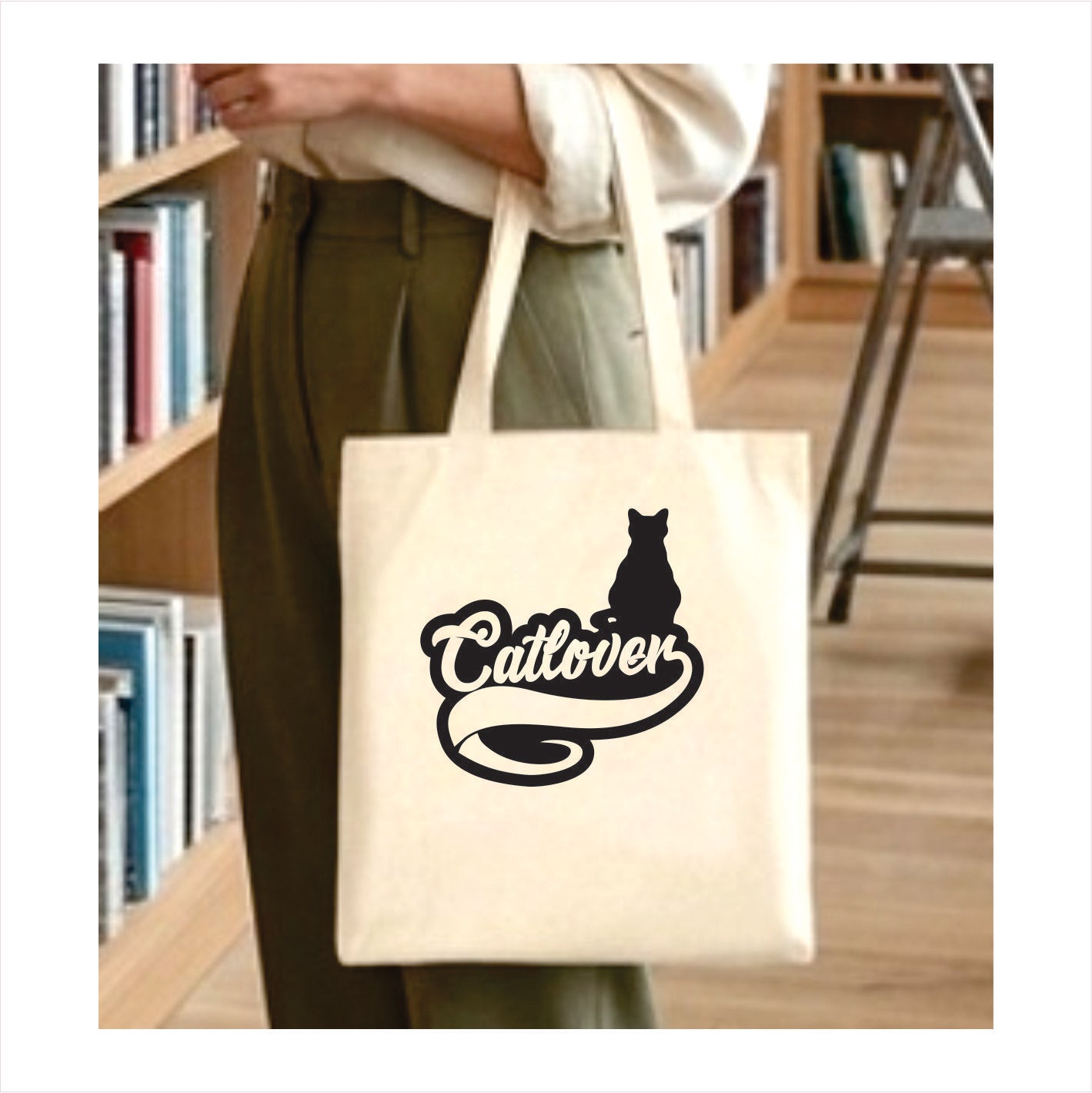 Cat lover tote bag 1