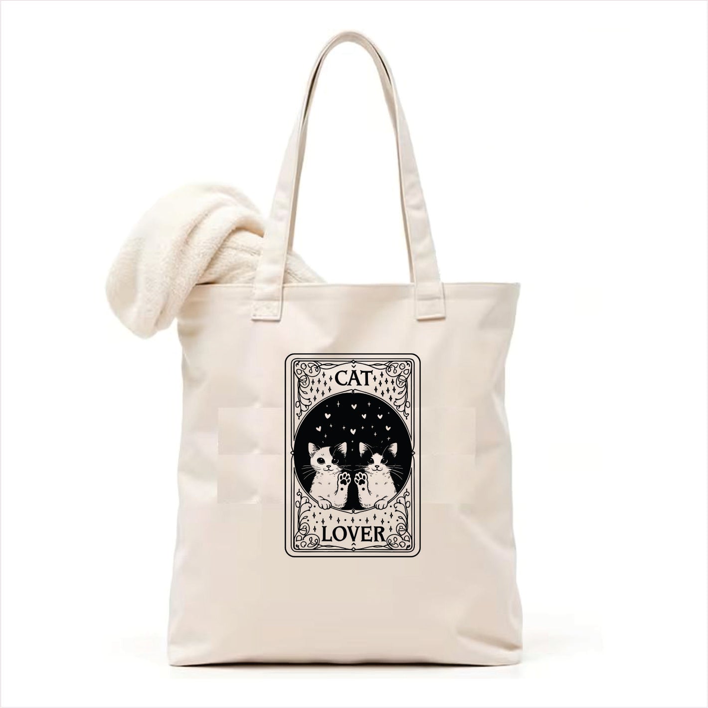 Cat lover Tarot Gothic tote bag 3