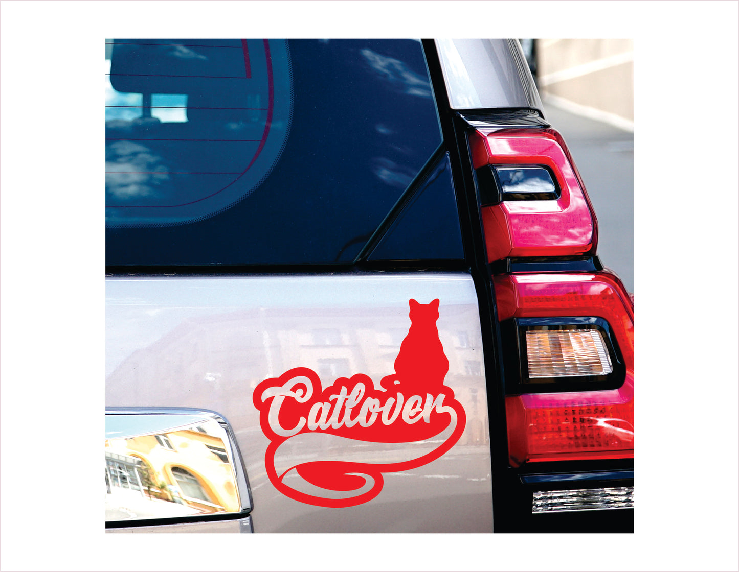 Cat Lover Red Vinyl Decal Sticker 