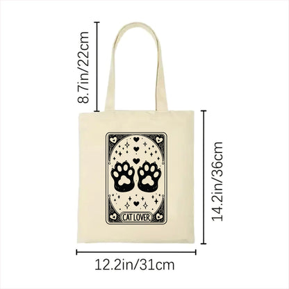 Cat lover Tarot tote bag 2