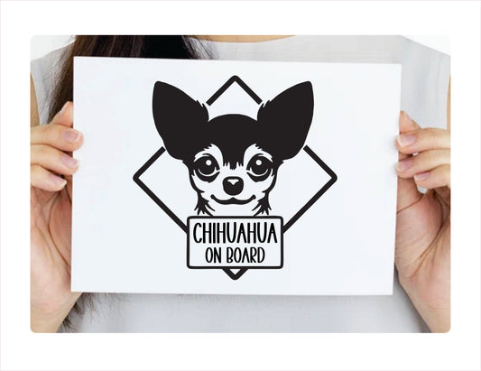 Chihuahua on board Decal Sticker  FREE shipping