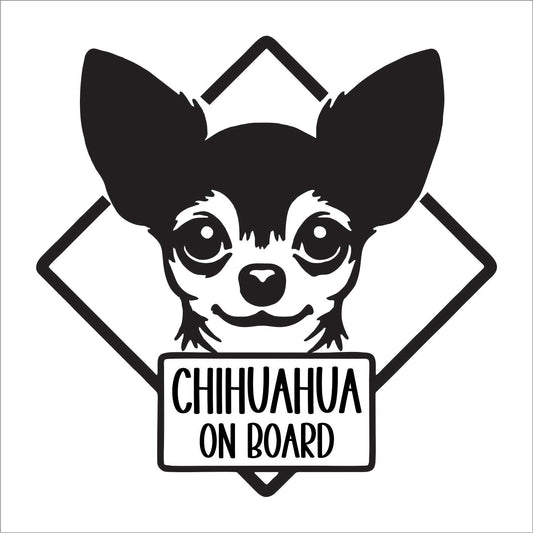 Chihuahua on board Decal Sticker