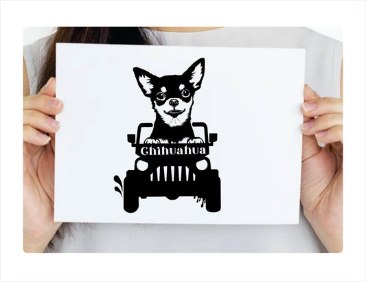 CHIHUAHUA DOG Off road Vinyl Decal Sticker  FREE shipping