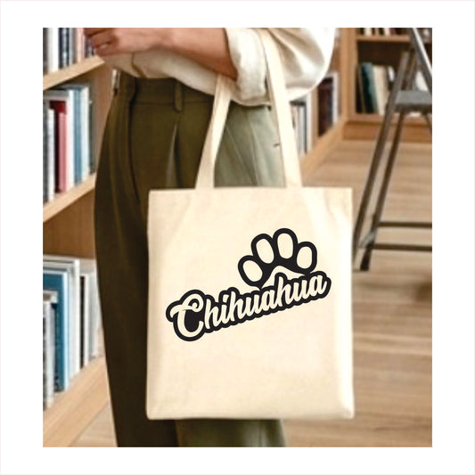 Chihuahua dog paw tote bag 1