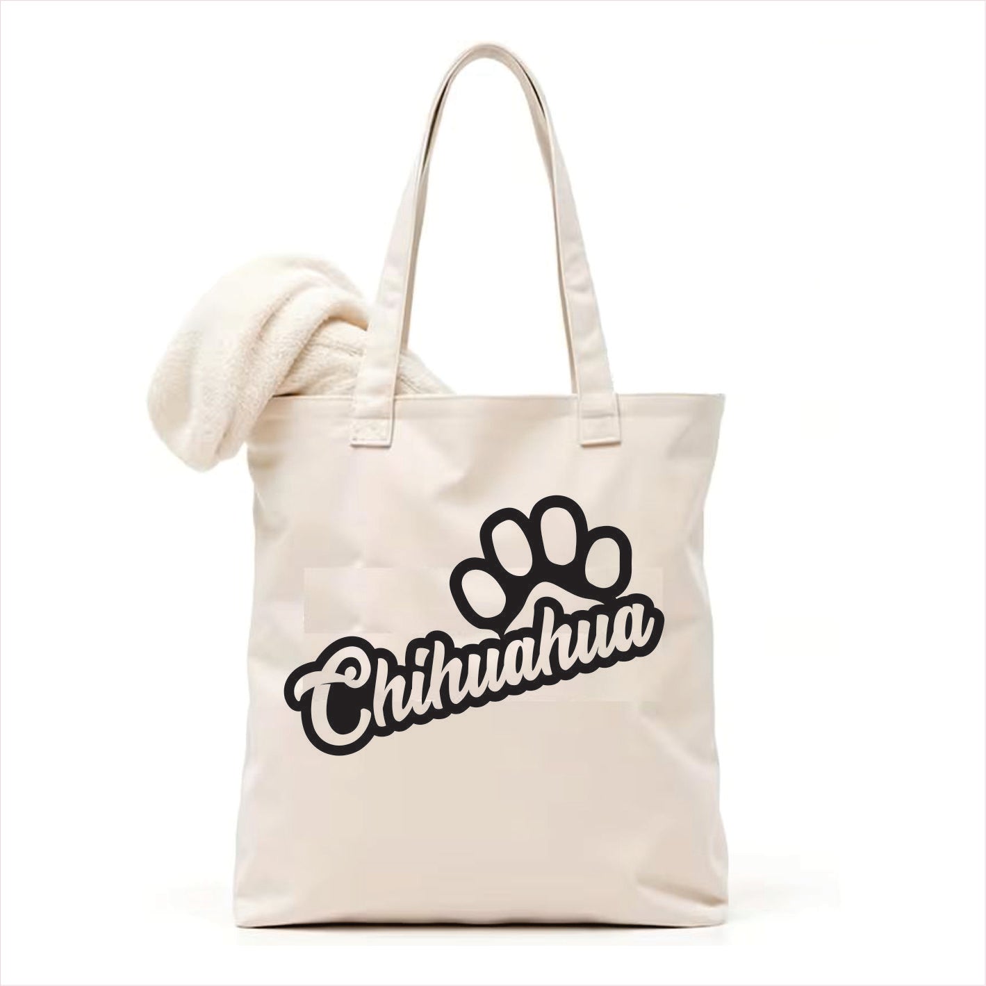 Chihuahua dog paw tote bag 3