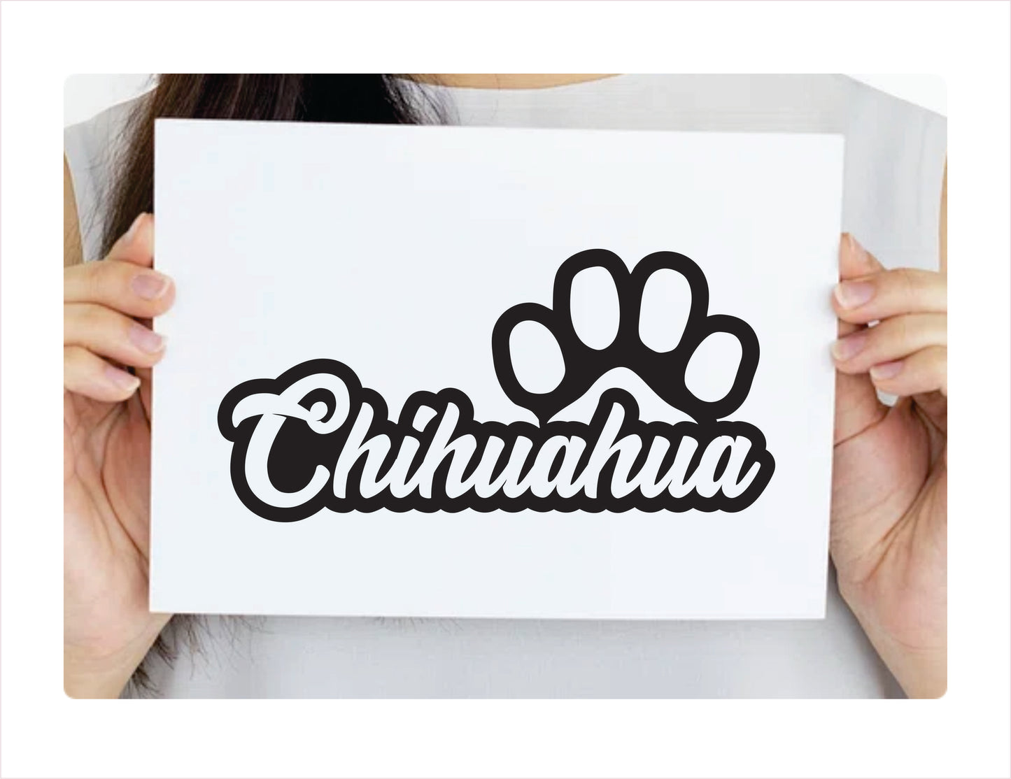 Chihuahua Paw Black Decal Sticker