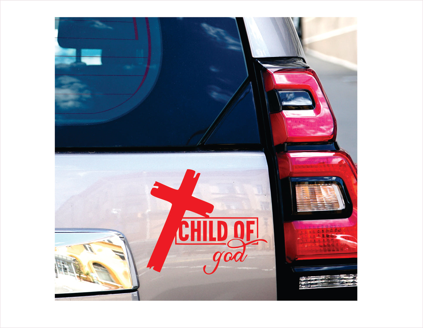 Child of God red decal sticker