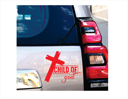 Child of God red decal sticker
