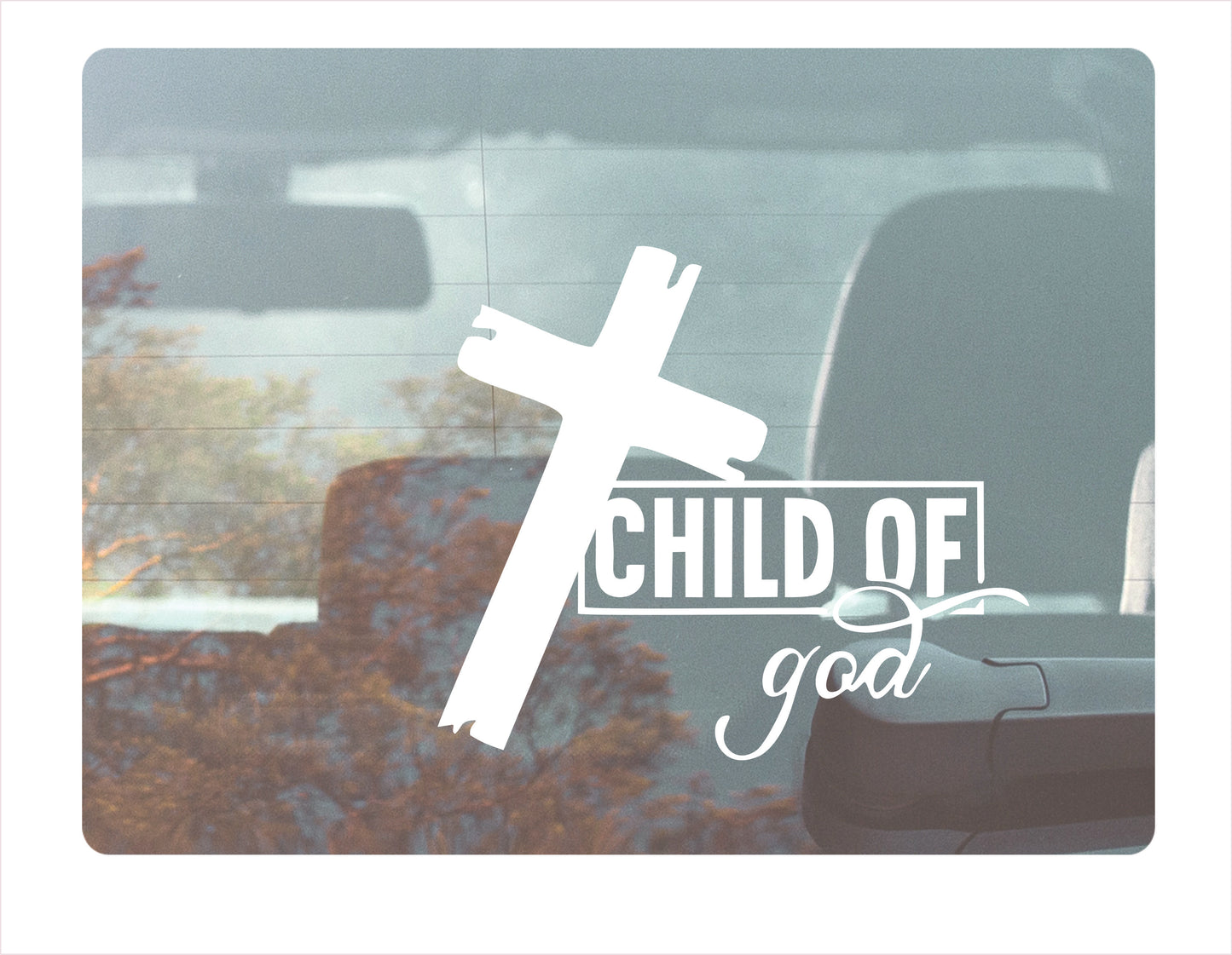 Child of God white decal sticker