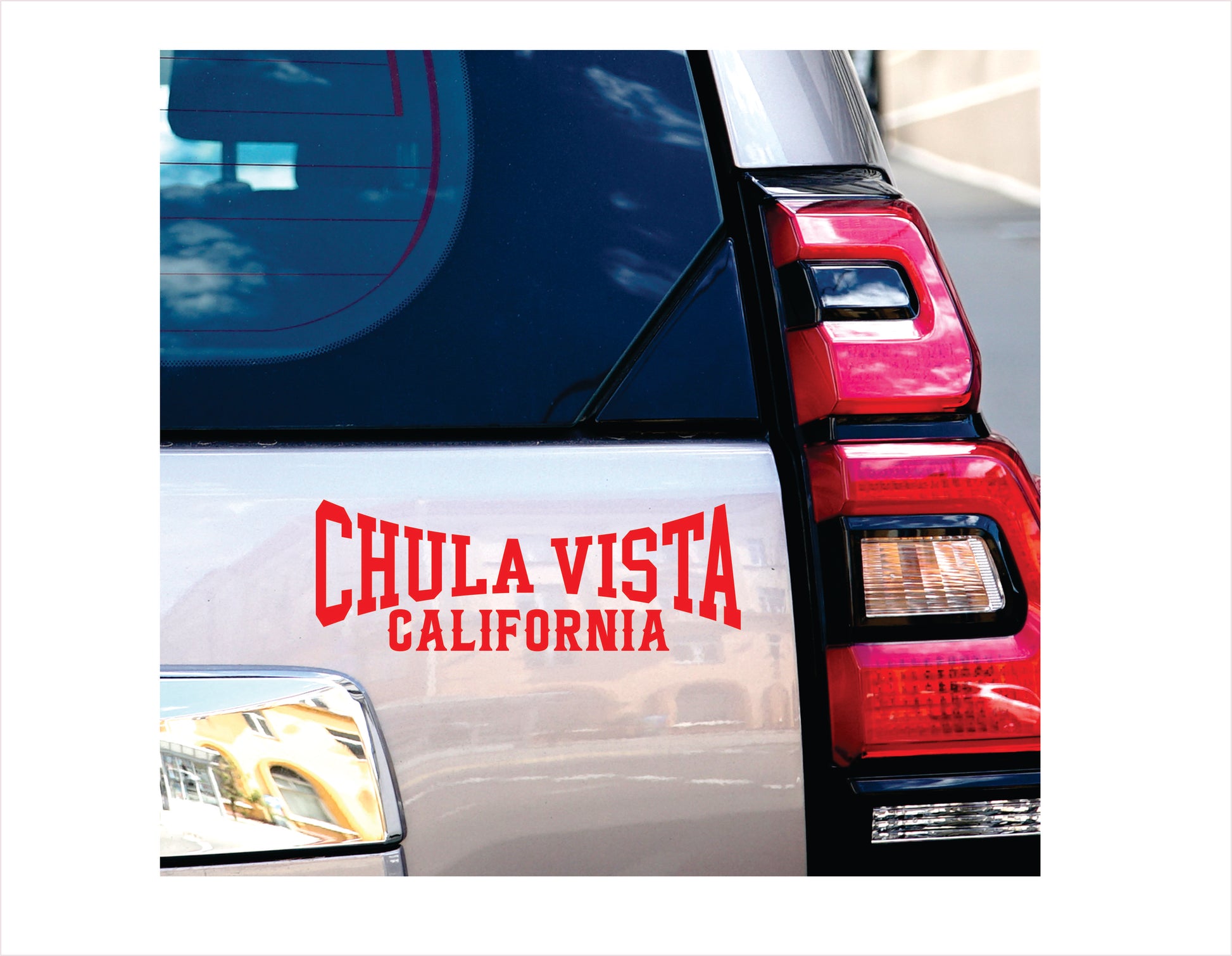 Chula Vista California red Decal Sticker