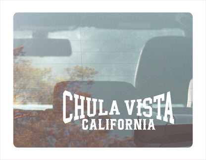 Chula Vista California white Decal Sticker