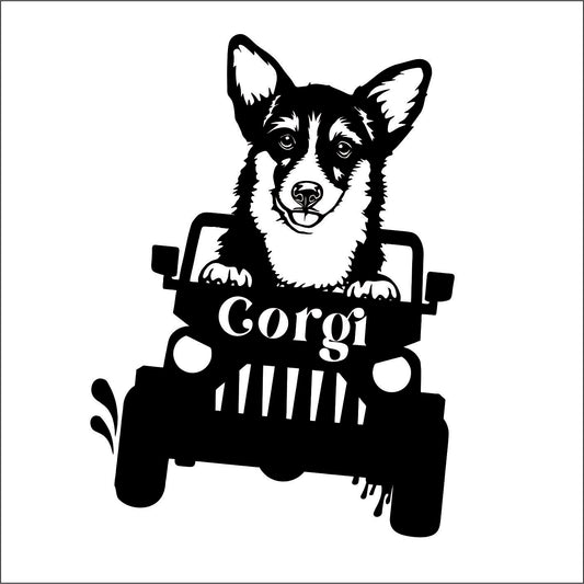 CORGI DOG Off road Vinyl Decal Sticker