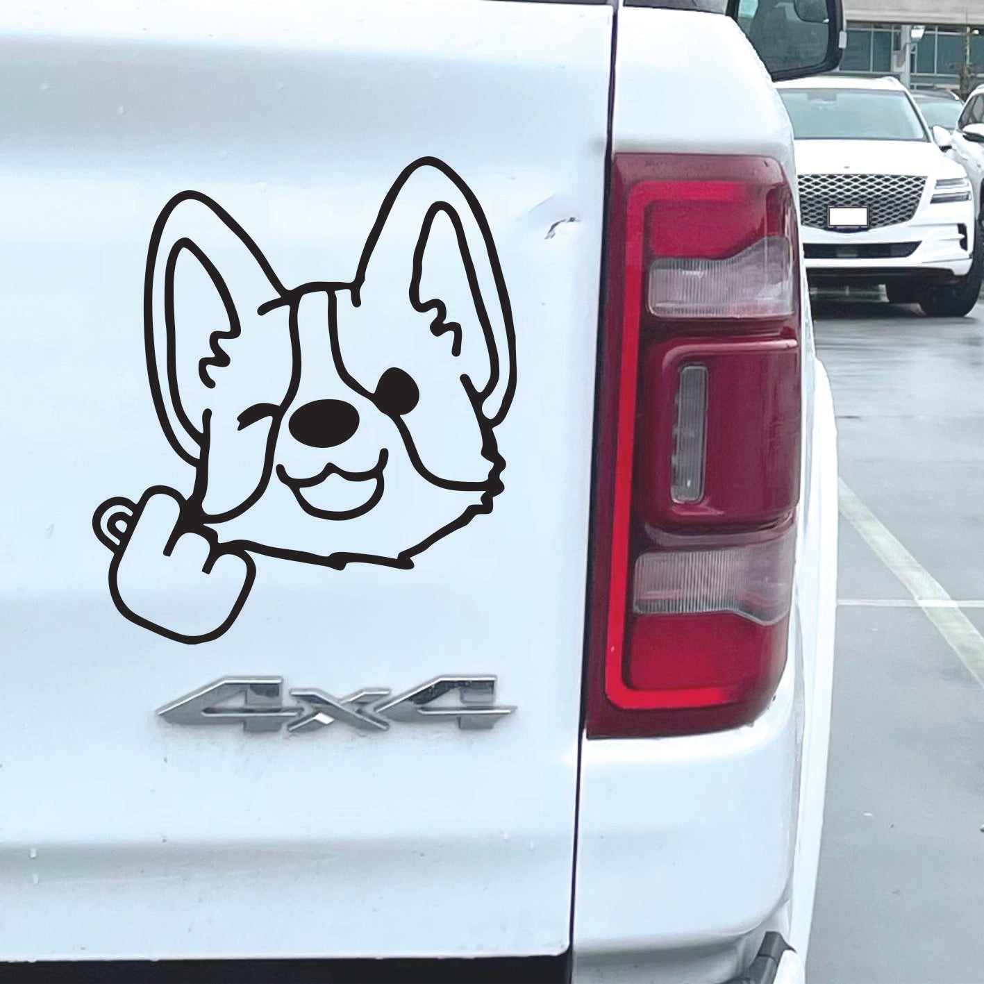 Corgi Korean Heart Decal