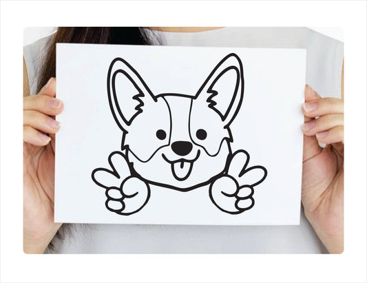 Corgi Peace Vinyl Decal  FREE shipping