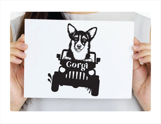 CORGI DOG Off road Vinyl Decal Sticker  FREE shipping