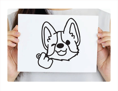 Corgi Korean Heart Decal  FREE shipping