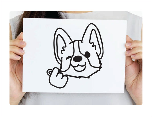 Corgi Korean Heart Decal  FREE shipping