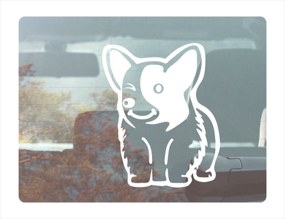 CORGI DOG White Vinyl Decal Sticker