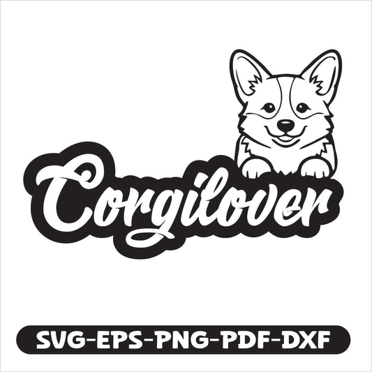 Corgi lover SVG EPS PNG PDF DXF Cutting