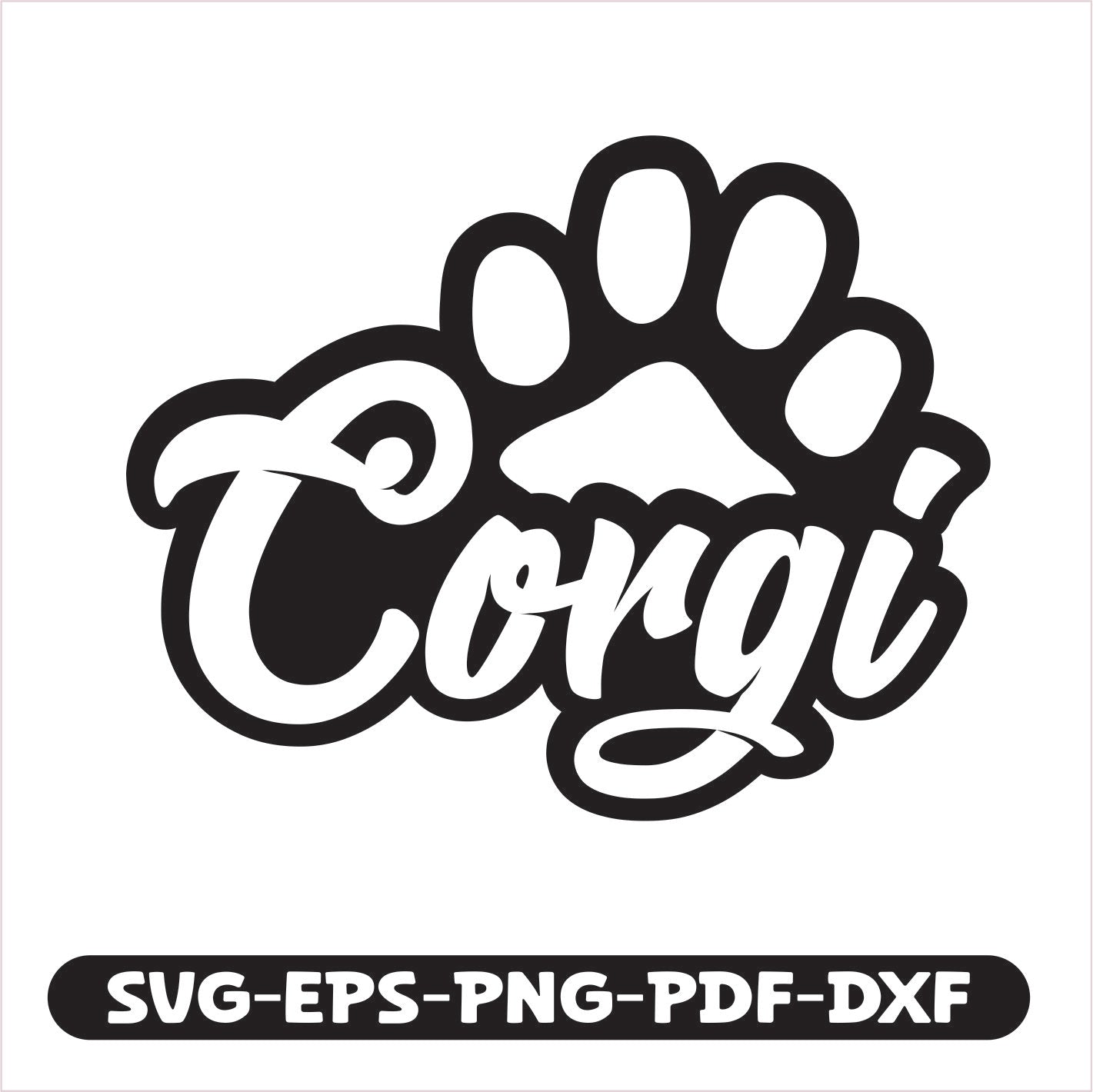 Corgi Paw SVG EPS PNG PDF DXF Cutting