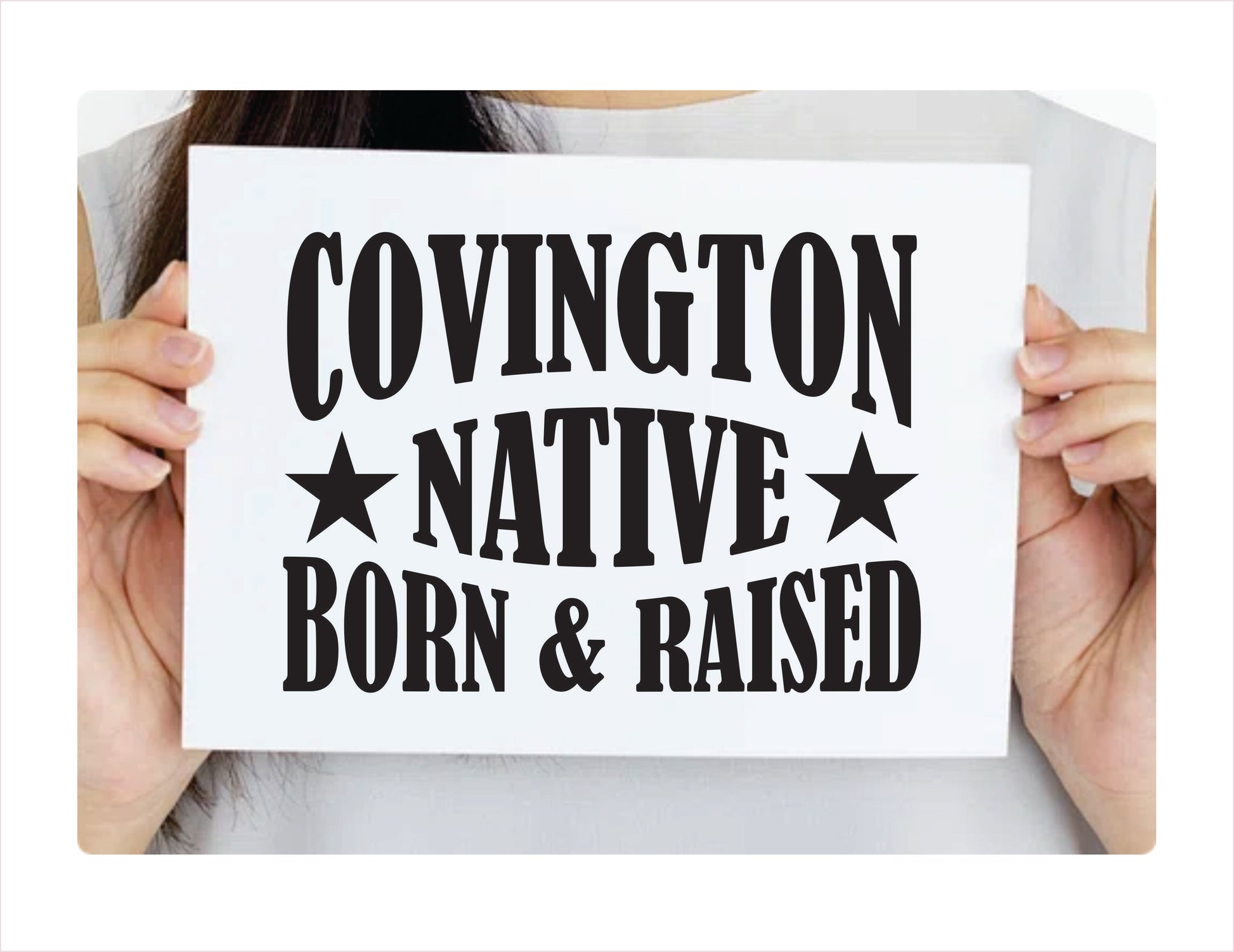 Covington native born raised Kentucky city usa black decal sticker