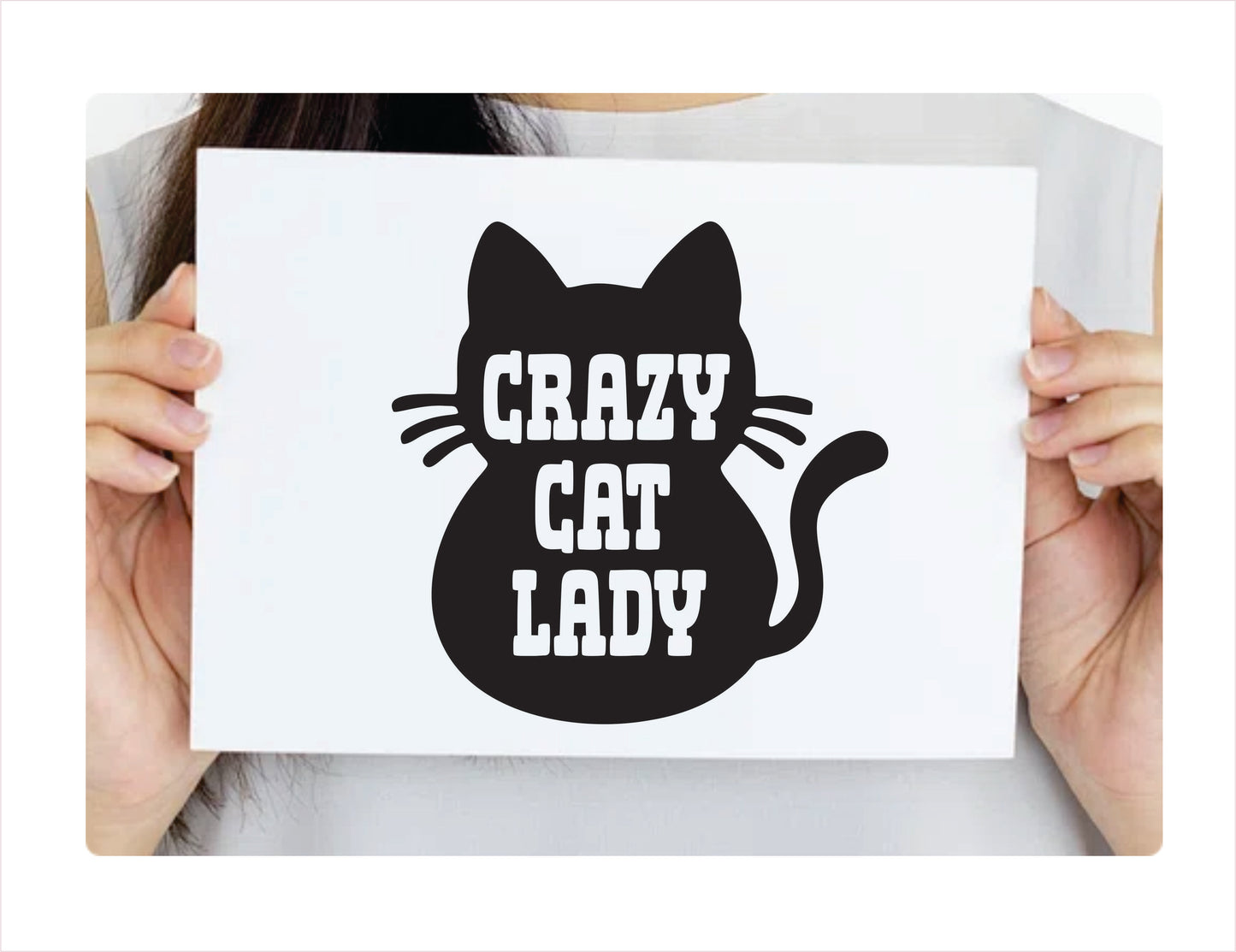 Crazy Cat Lady Black Vinyl Decal Sticker