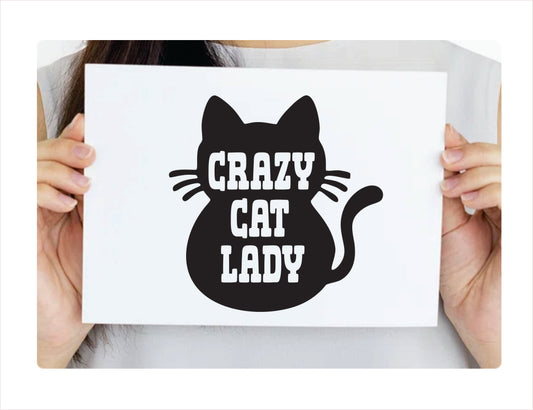 Crazy Cat Lady Black Vinyl Decal Sticker
