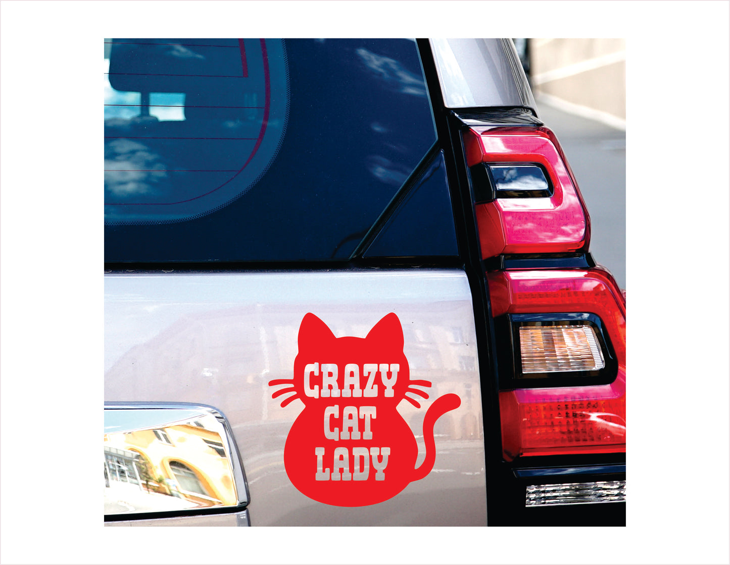 Crazy Cat Lady Red Vinyl Decal Sticker