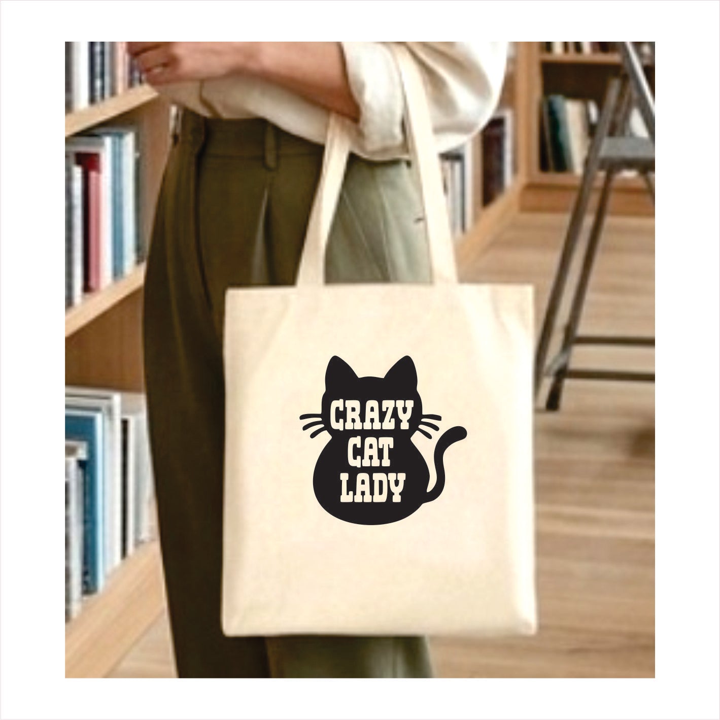 Crazy cat lady tote bag 1