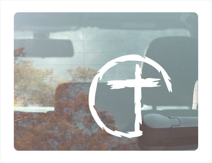 Heart with Cross Decal Decal Sticker - FREE shipping