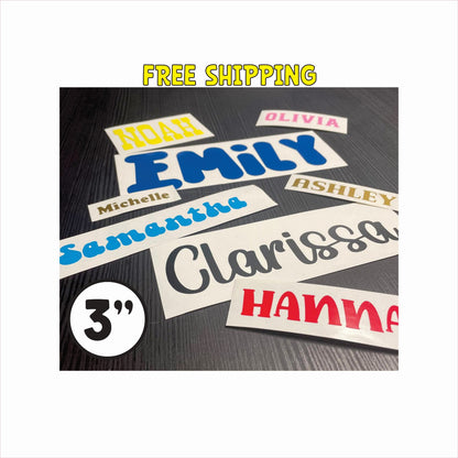 Custom Vinyl Decals, 3 inch decals, Personalized Vinyl Decals, Custom Text Decals, Vinyl Lettering