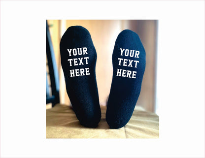 Custom socks with text