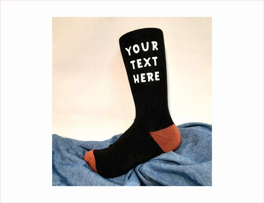 Personalized custom text socks